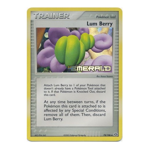 Lum Berry 78/106 EX Emerald Reverse Holo Uncommon Trainer Pokemon Card NEAR MINT TCG