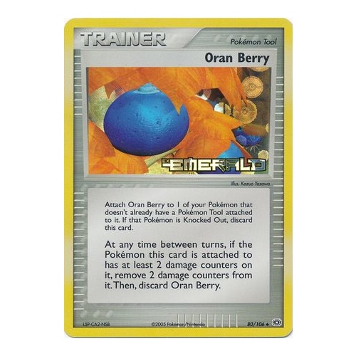 Oran Berry 80/106 EX Emerald Reverse Holo Uncommon Trainer Pokemon Card NEAR MINT TCG