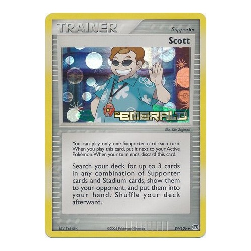 Scott 84/106 EX Emerald Reverse Holo Uncommon Trainer Pokemon Card NEAR MINT TCG