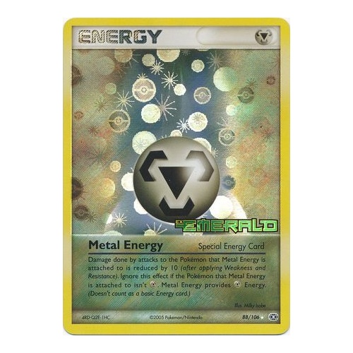 Metal Energy 88/106 EX Emerald Reverse Holo Rare Pokemon Card NEAR MINT TCG