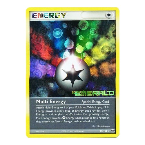 Multi Energy 89/106 EX Emerald Reverse Holo Rare Pokemon Card NEAR MINT TCG
