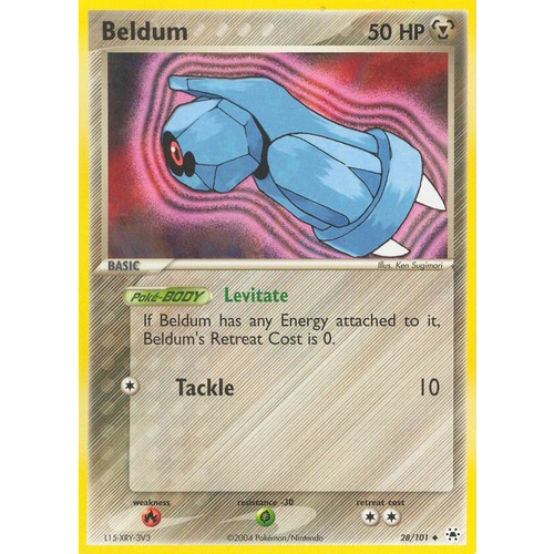 Beldum 28/101 EX Hidden Legends Uncommon Pokemon Card NEAR MINT TCG