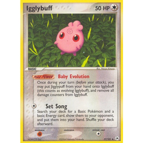 Igglybuff 37/101 EX Hidden Legends Uncommon Pokemon Card NEAR MINT TCG