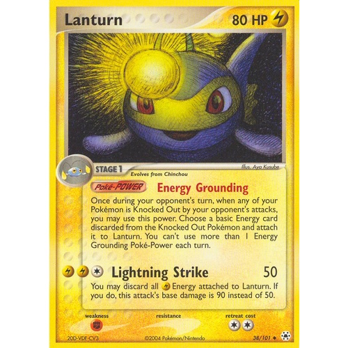 Lanturn 38/101 EX Hidden Legends Uncommon Pokemon Card NEAR MINT TCG