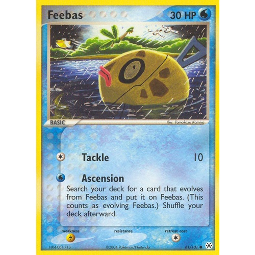 Feebas 61/101 EX Hidden Legends Common Pokemon Card NEAR MINT TCG