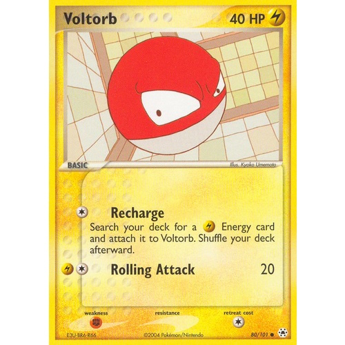 Voltorb 80/101 EX Hidden Legends Common Pokemon Card NEAR MINT TCG