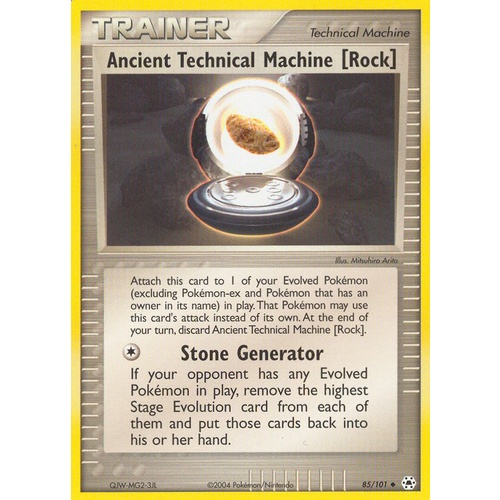 Ancient Technical Machine (Rock) 85/101 EX Hidden Legends Uncommon Trainer Pokemon Card NEAR MINT TCG