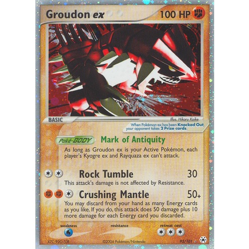 Groudon EX 93/101 EX Hidden Legends Holo Ultra Rare Pokemon Card NEAR MINT TCG