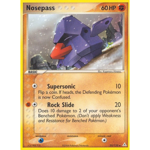 Nosepass 25/110 EX Holon Phantoms Rare Pokemon Card NEAR MINT TCG