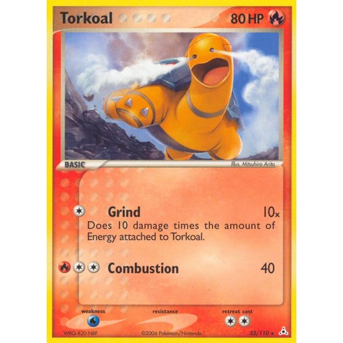 Torkoal 33/110 EX Holon Phantoms Rare Pokemon Card NEAR MINT TCG