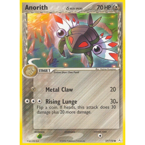 Anorith (Delta Species) 57/110 EX Holon Phantoms Common Pokemon Card NEAR MINT TCG