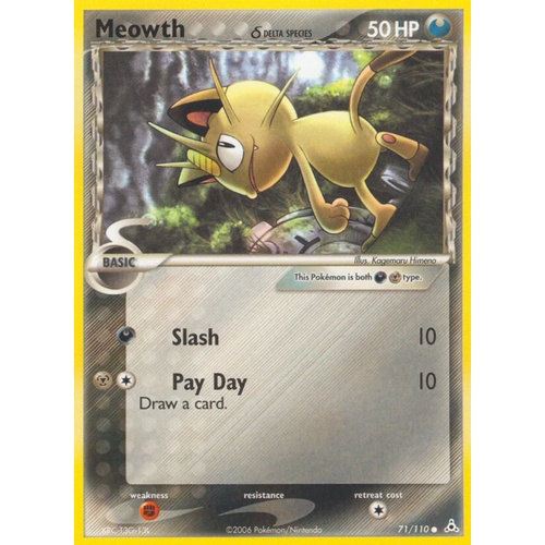 Meowth (Delta Species) 71/110 EX Holon Phantoms Common Pokemon Card NEAR MINT TCG