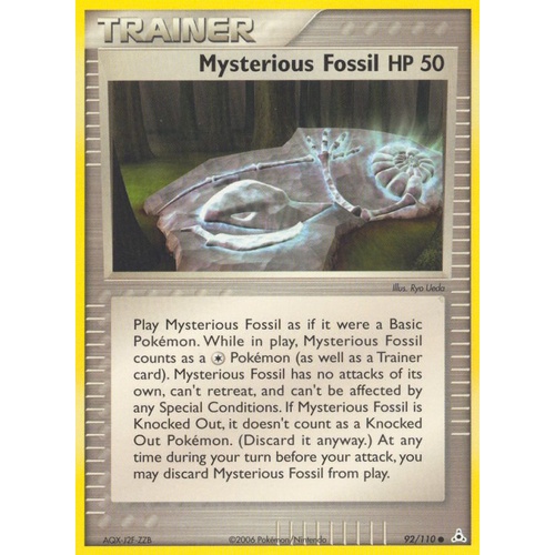 Mysterious Fossil 92/110 EX Holon Phantoms Common Trainer Pokemon Card NEAR MINT TCG