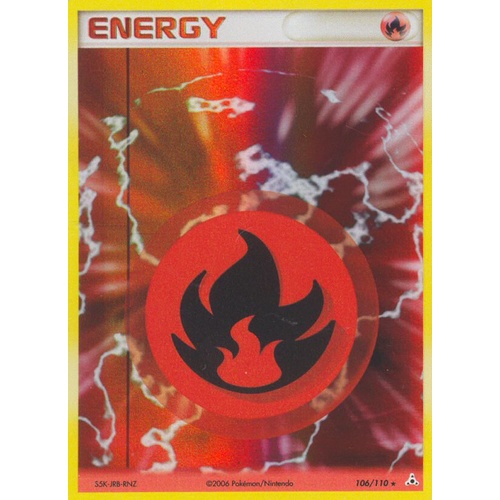 Fire Energy 106/110 EX Holon Phantoms Holo Rare Pokemon Card NEAR MINT TCG