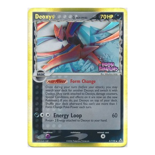 Deoxys (Delta Species) 3/110 EX Holon Phantoms Reverse Holo Rare Pokemon Card NEAR MINT TCG