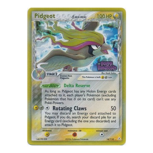 Pidgeot (Delta Species) 14/110 EX Holon Phantoms Reverse Holo Rare Pokemon Card NEAR MINT TCG