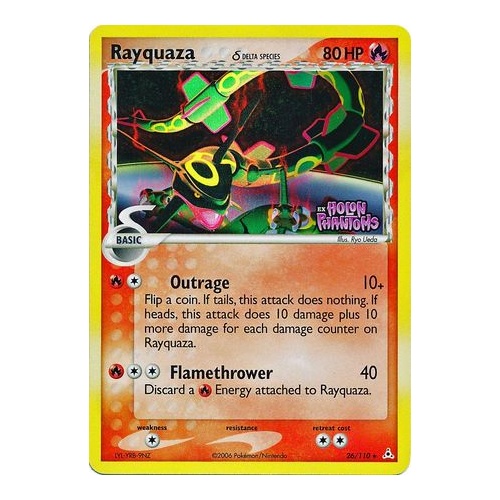 Rayquaza (Delta Species) 26/110 EX Holon Phantoms Reverse Holo Rare Pokemon Card NEAR MINT TCG