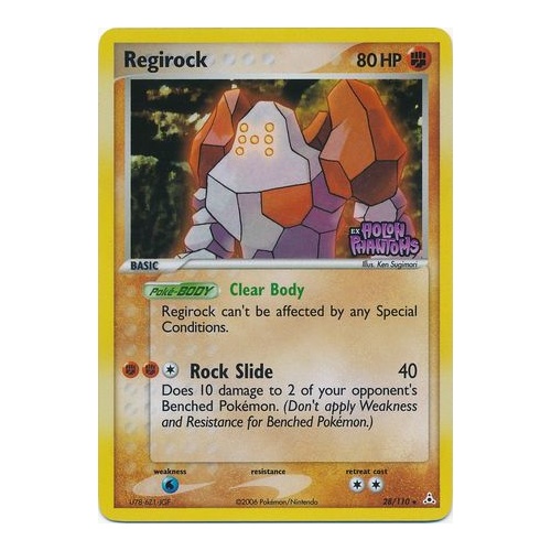 Regirock 28/110 EX Holon Phantoms Reverse Holo Rare Pokemon Card NEAR MINT TCG