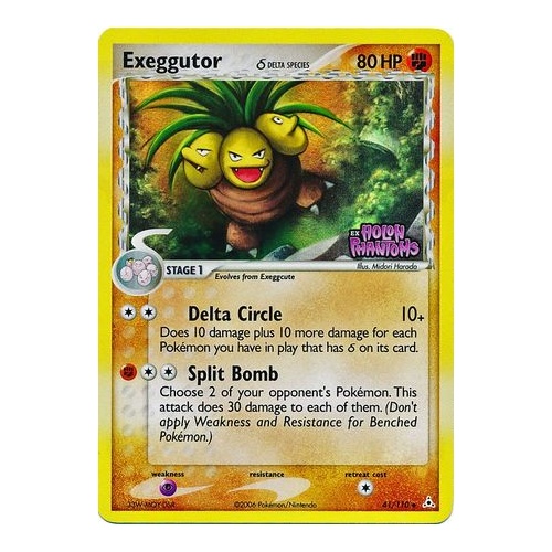 Exeggutor (Delta Species) 41/110 EX Holon Phantoms Reverse Holo Uncommon Pokemon Card NEAR MINT TCG