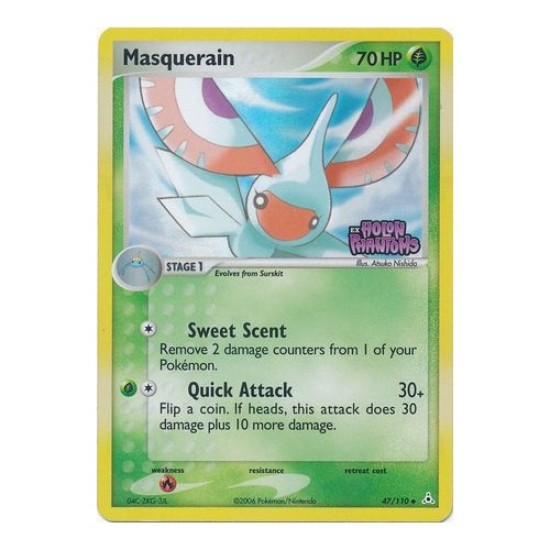 Masquerain 47/110 EX Holon Phantoms Reverse Holo Uncommon Pokemon Card NEAR MINT TCG