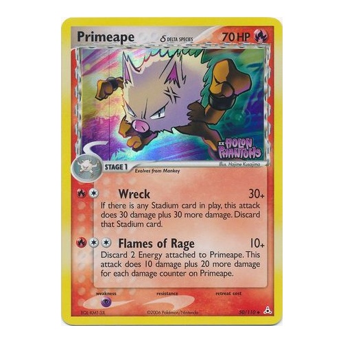 Primeape (Delta Species) 50/110 EX Holon Phantoms Reverse Holo Uncommon Pokemon Card NEAR MINT TCG