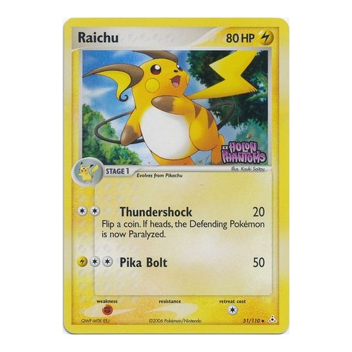 Raichu 51/110 EX Holon Phantoms Reverse Holo Uncommon Pokemon Card NEAR MINT TCG