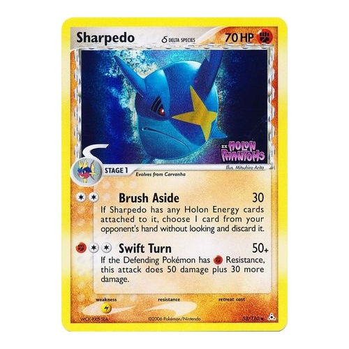Sharpedo (Delta Species) 53/110 EX Holon Phantoms Reverse Holo Uncommon Pokemon Card NEAR MINT TCG