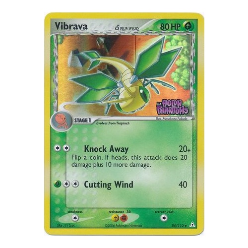 Vibrava (Delta Species) 54/110 EX Holon Phantoms Reverse Holo Uncommon Pokemon Card NEAR MINT TCG
