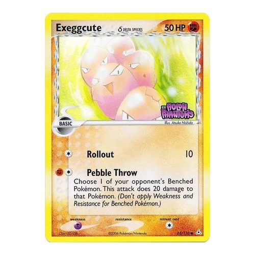 Exeggcute (Delta Species) 65/110 EX Holon Phantoms Reverse Holo Common Pokemon Card NEAR MINT TCG
