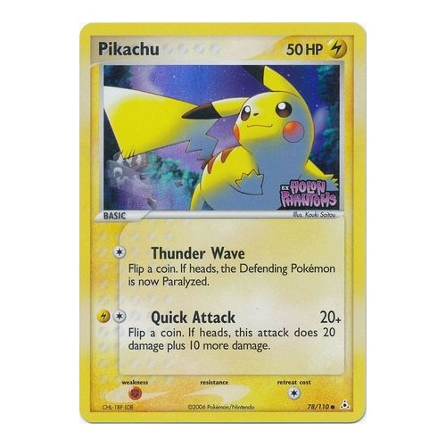 Pikachu 78/110 EX Holon Phantoms Reverse Holo Common Pokemon Card NEAR MINT TCG