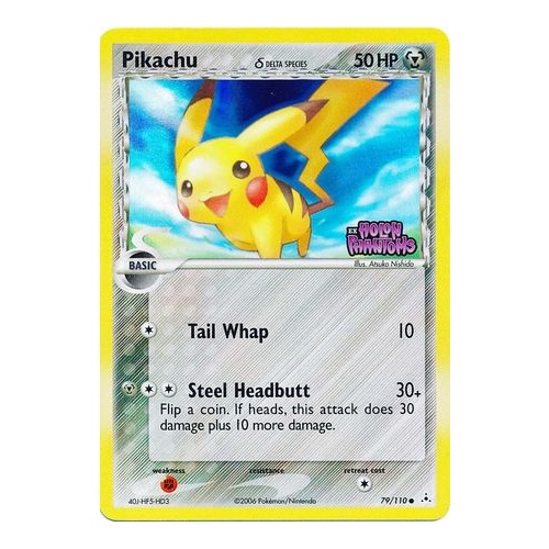 Pikachu (Delta Species) 79/110 EX Holon Phantoms Reverse Holo Common Pokemon Card NEAR MINT TCG