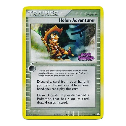 Holon Adventurer 85/110 EX Holon Phantoms Reverse Holo Uncommon Trainer Pokemon Card NEAR MINT TCG