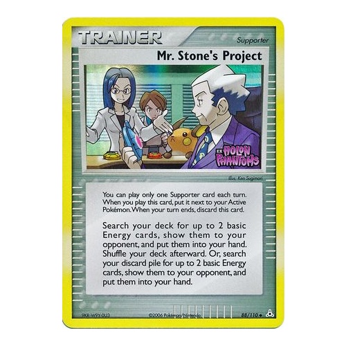 Mr. Stone's Project 88/110 EX Holon Phantoms Reverse Holo Uncommon Trainer Pokemon Card NEAR MINT TCG