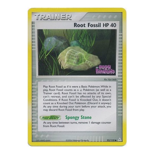 Root Fossil 93/110 EX Holon Phantoms Reverse Holo Common Trainer Pokemon Card NEAR MINT TCG