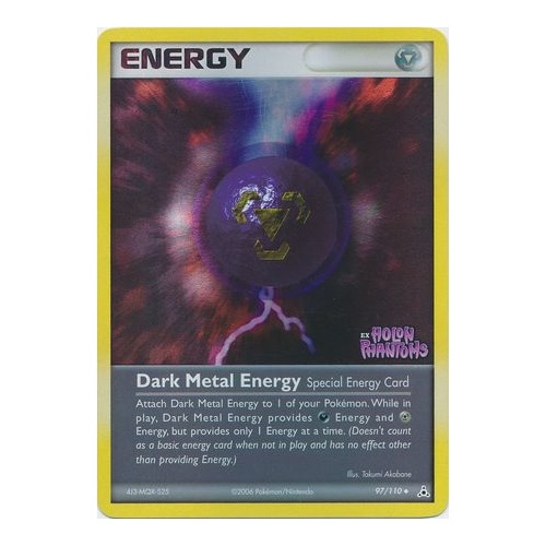 Dark Metal Energy 97/110 EX Holon Phantoms Reverse Holo Uncommon Pokemon Card NEAR MINT TCG