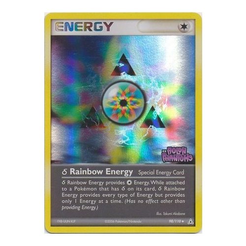Delta Rainbow Energy 98/110 EX Holon Phantoms Reverse Holo Uncommon Pokemon Card NEAR MINT TCG