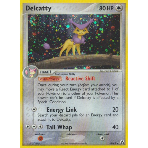 Delcatty 4/92 EX Legend Maker Holo Rare Pokemon Card NEAR MINT TCG