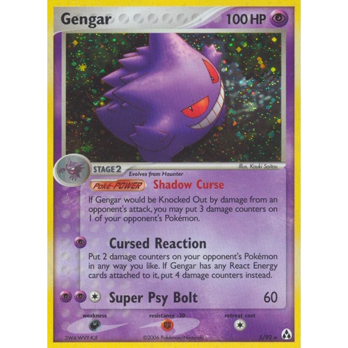 Gengar 5/92 EX Legend Maker Holo Rare Pokemon Card NEAR MINT TCG