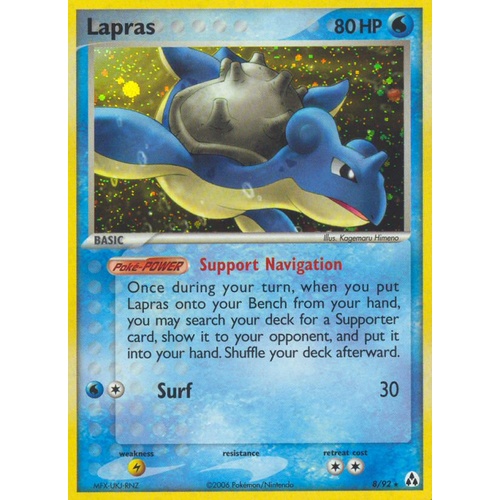 Lapras 8/92 EX Legend Maker Holo Rare Pokemon Card NEAR MINT TCG