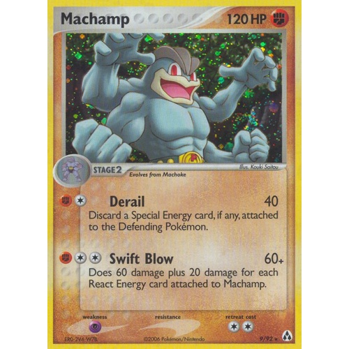 Machamp 9/92 EX Legend Maker Holo Rare Pokemon Card NEAR MINT TCG