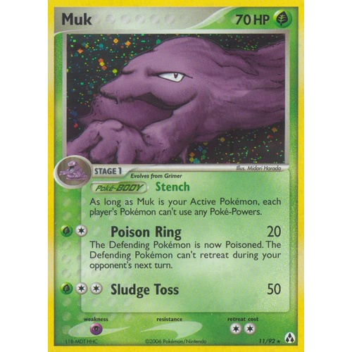 Muk 11/92 EX Legend Maker Holo Rare Pokemon Card NEAR MINT TCG