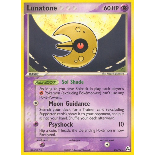 Lunatone 20/92 EX Legend Maker Rare Pokemon Card NEAR MINT TCG
