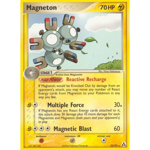 Magneton 22/92 EX Legend Maker Rare Pokemon Card NEAR MINT TCG