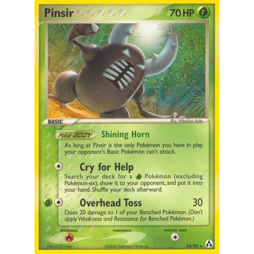 Pinsir 24/92 EX Legend Maker Rare Pokemon Card NEAR MINT TCG