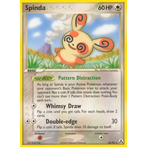 Spinda 26/92 EX Legend Maker Rare Pokemon Card NEAR MINT TCG