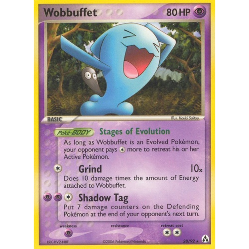 Wobbuffet 28/92 EX Legend Maker Rare Pokemon Card NEAR MINT TCG