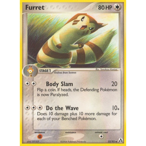 Furret 33/92 EX Legend Maker Uncommon Pokemon Card NEAR MINT TCG