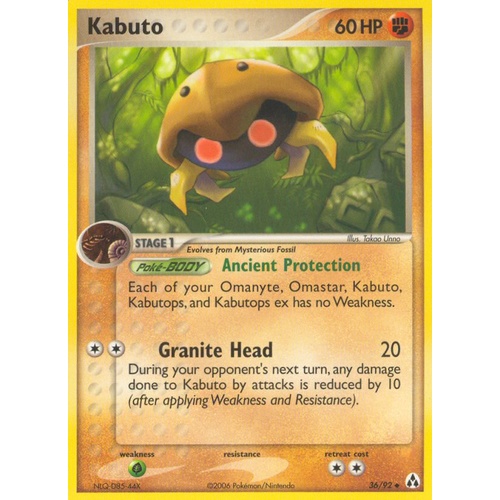 Kabuto 36/92 EX Legend Maker Uncommon Pokemon Card NEAR MINT TCG