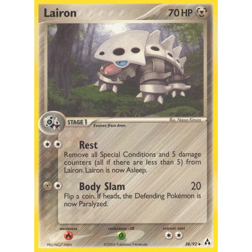 Lairon 38/92 EX Legend Maker Uncommon Pokemon Card NEAR MINT TCG
