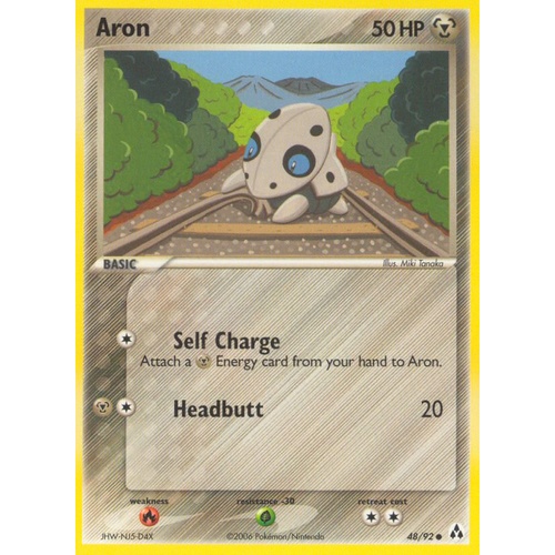 Aron 48/92 EX Legend Maker Common Pokemon Card NEAR MINT TCG